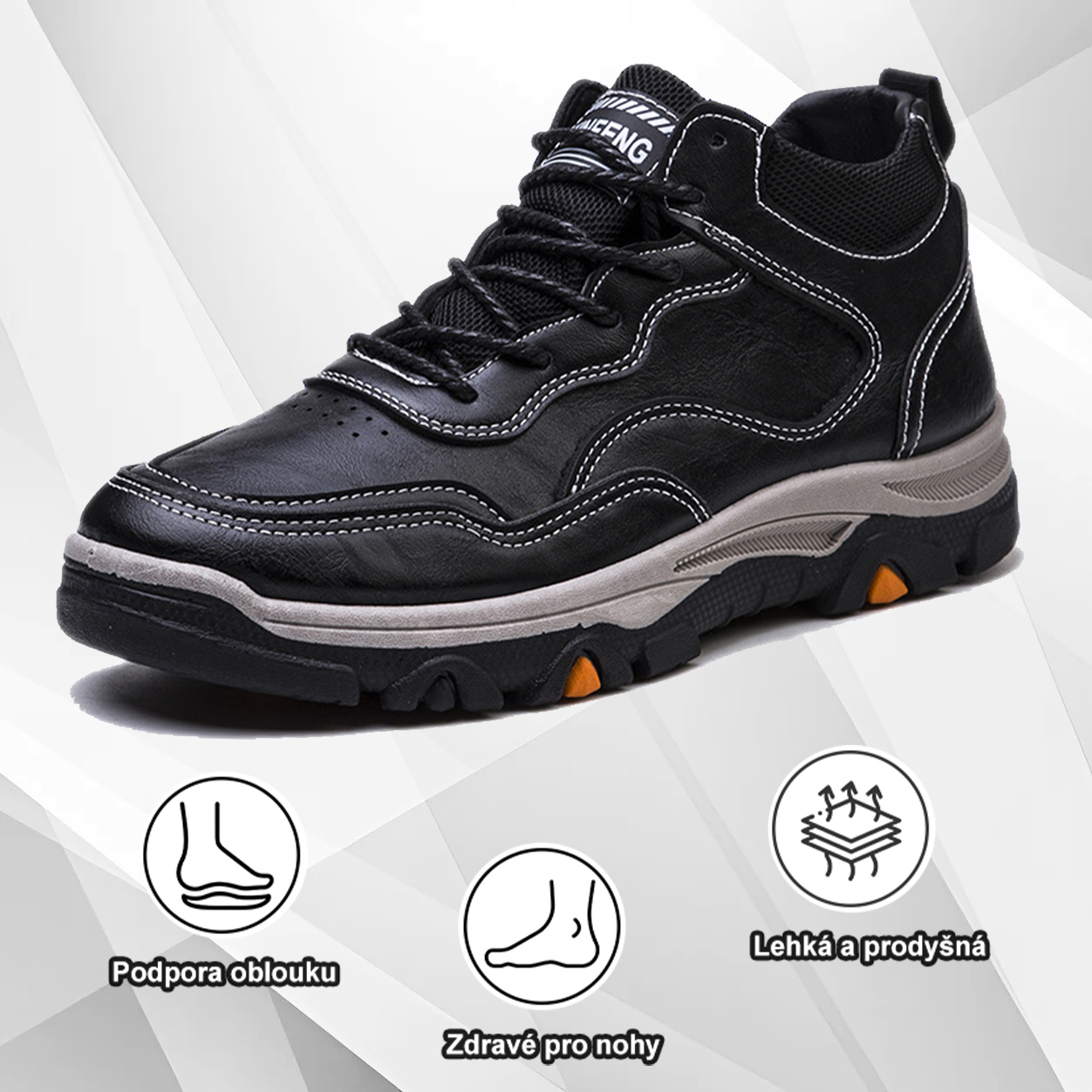 (🔥Dnes sleva 50 % – vezměte si to!) Prémiová stylová ortopedická obuv 👞 – Ergonomický design pro úlevu od bolesti