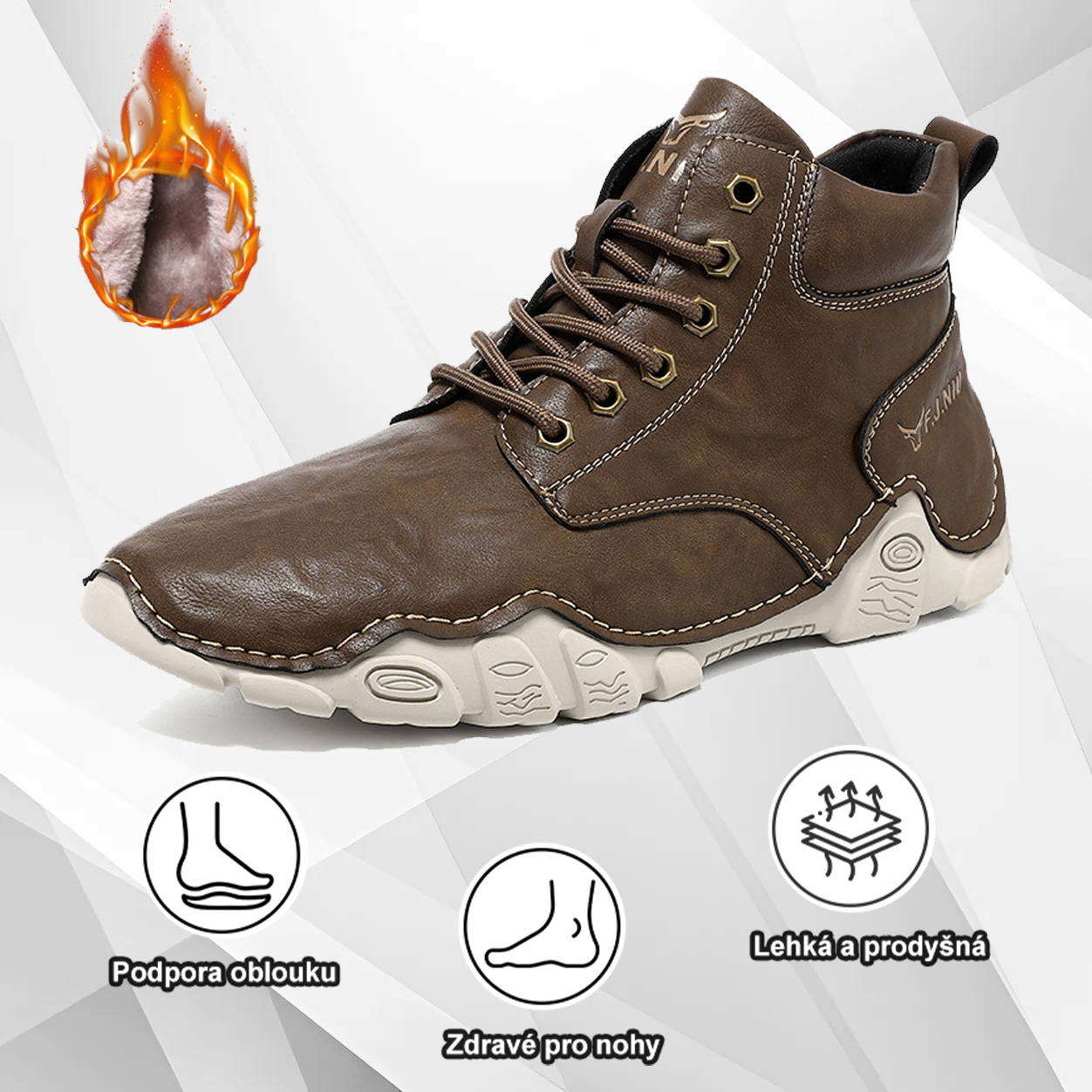 (🔥Dnes sleva 50 % – vezměte si to!) Prémiová stylová ortopedická obuv 👞 – Ergonomický design pro úlevu od bolesti