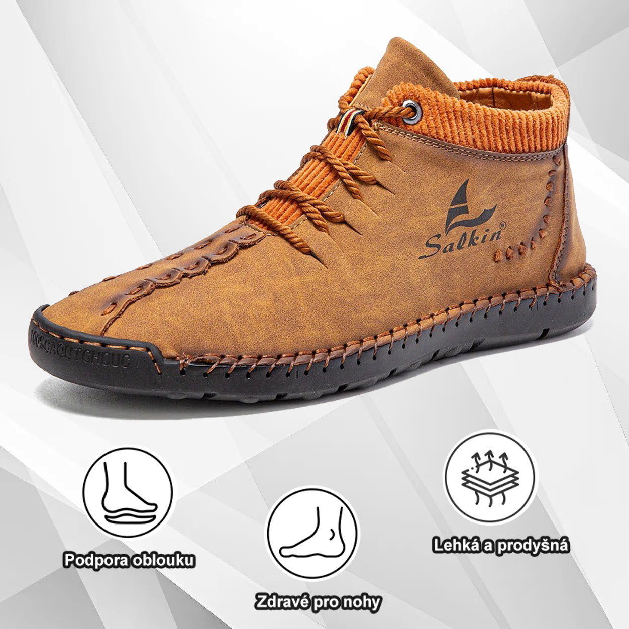 (🔥Dnes sleva 50 % – vezměte si to!) Prémiová stylová ortopedická obuv 👞 – Ergonomický design pro úlevu od bolesti