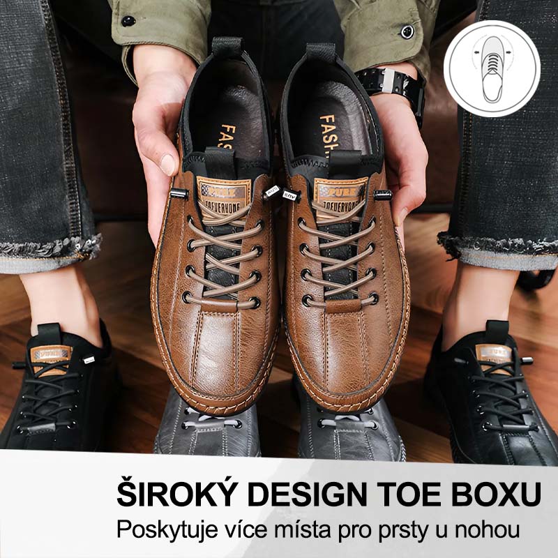 捷克(🔥Dnes sleva 50 % – vezměte si to!) Prémiová stylová ortopedická obuv 👞 – Ergonomický design pro úlevu od bolesti