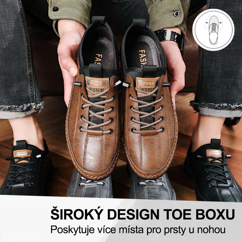 捷克(🔥Dnes sleva 50 % – vezměte si to!) Prémiová stylová ortopedická obuv 👞 – Ergonomický design pro úlevu od bolesti