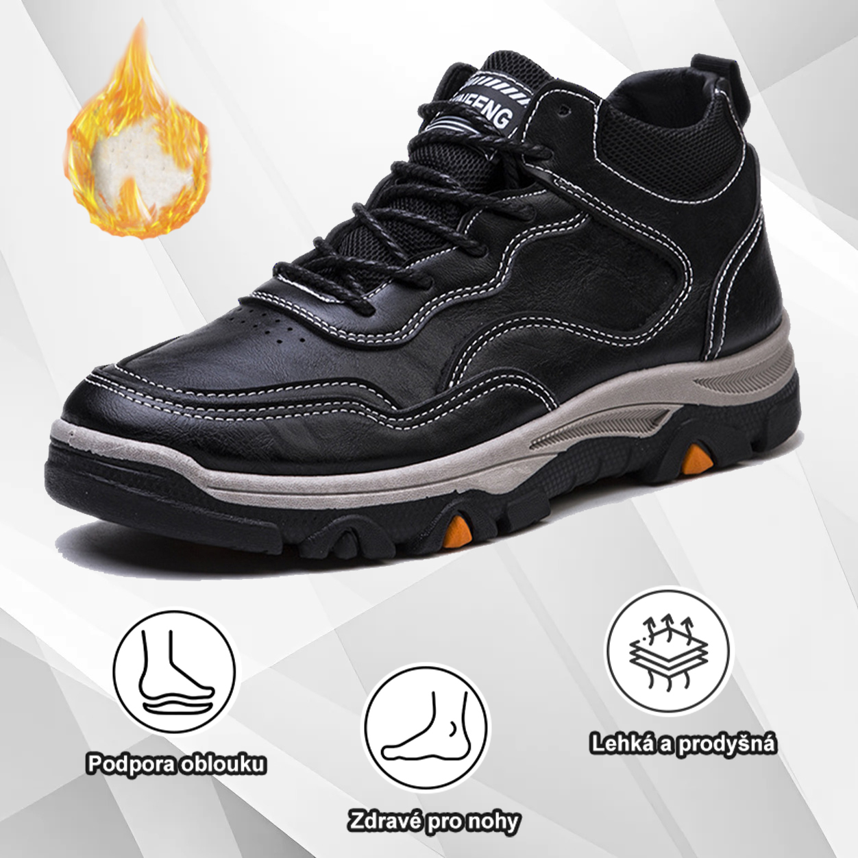 (🔥Dnes sleva 50 % – vezměte si to!) Prémiová stylová ortopedická obuv 👞 – Ergonomický design pro úlevu od bolesti