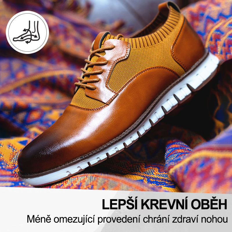 (🔥Dnes sleva 50 % – vezměte si to!) Prémiová stylová ortopedická obuv 👞 – Ergonomický design pro úlevu od bolesti