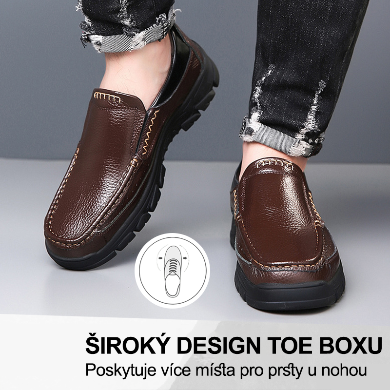 (🔥Dnes sleva 50 % – vezměte si to!) Prémiová stylová ortopedická obuv 👞 – Ergonomický design pro úlevu od bolesti