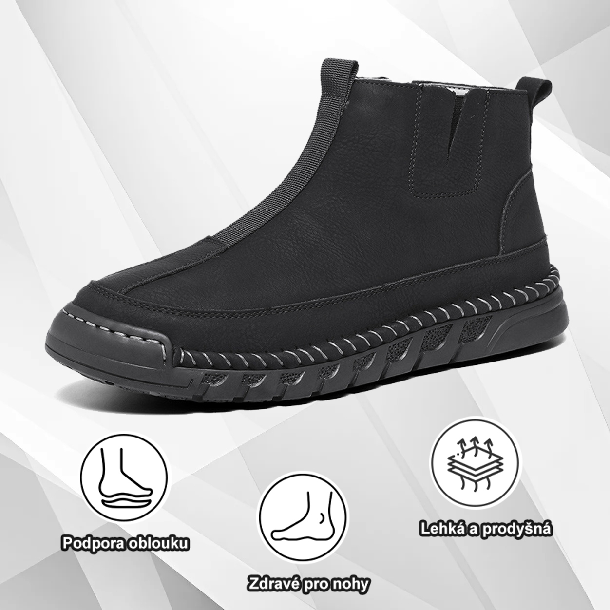 (🔥Dnes sleva 50 % – vezměte si to!) Prémiová stylová ortopedická obuv 👞 – Ergonomický design pro úlevu od bolesti