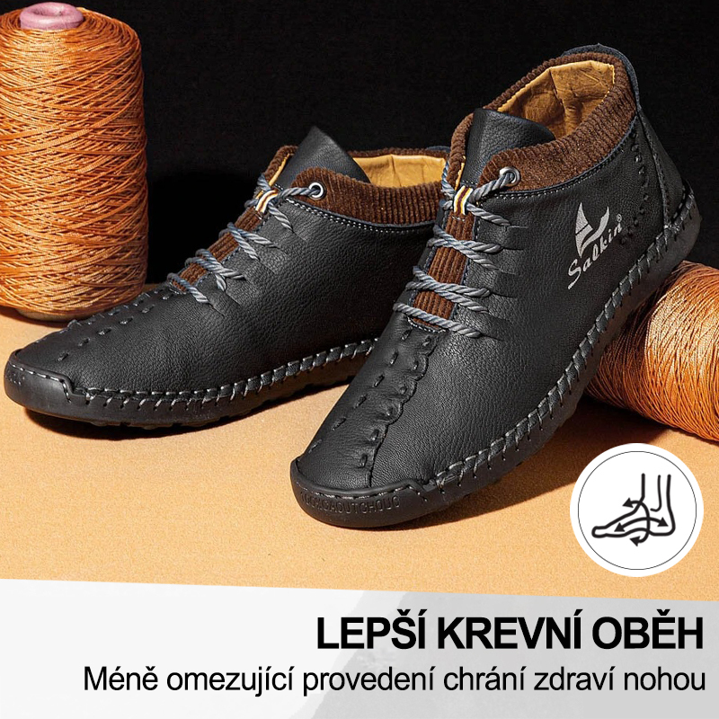 (🔥Dnes sleva 50 % – vezměte si to!) Prémiová stylová ortopedická obuv 👞 – Ergonomický design pro úlevu od bolesti