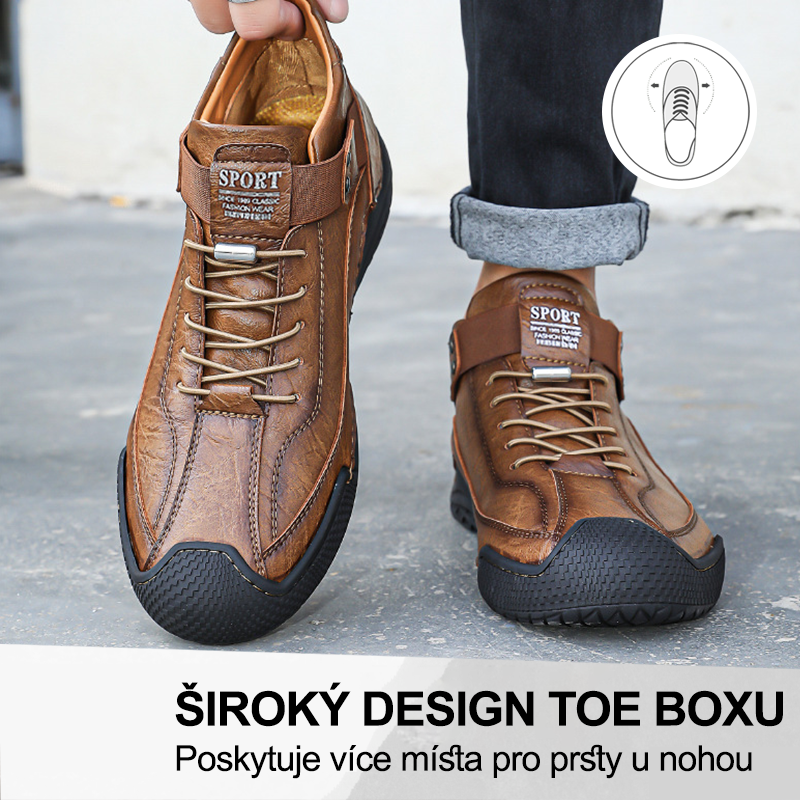 (🔥Dnes sleva 50 % – vezměte si to!) Prémiová stylová ortopedická obuv 👞 – Ergonomický design pro úlevu od bolesti