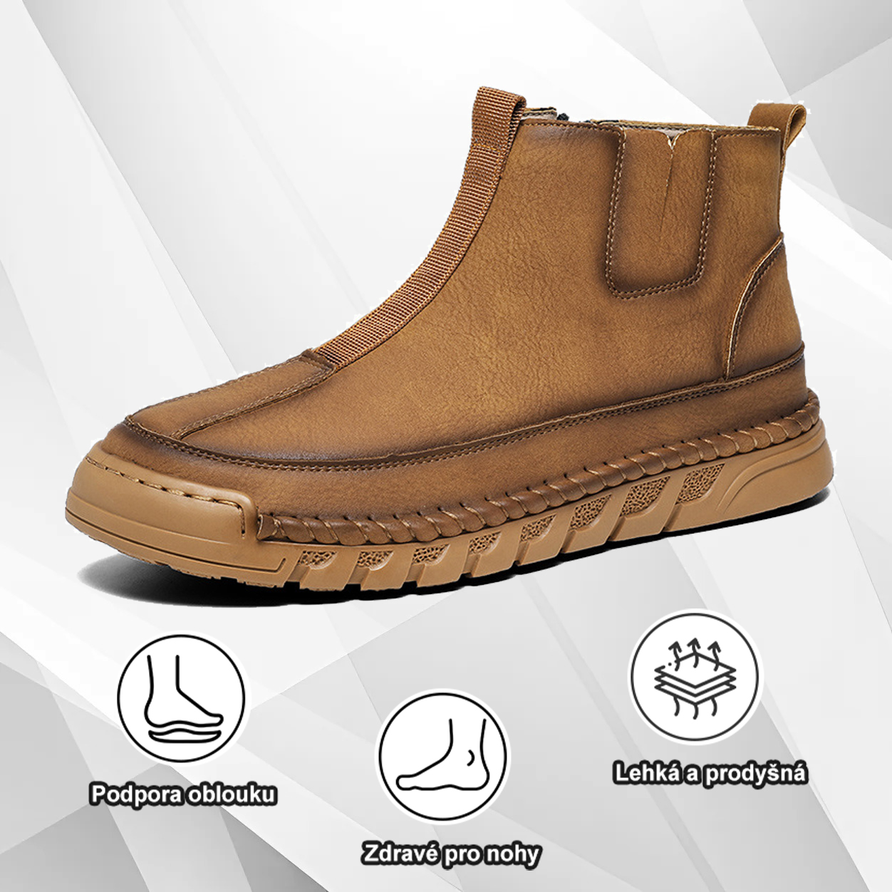 (🔥Dnes sleva 50 % – vezměte si to!) Prémiová stylová ortopedická obuv 👞 – Ergonomický design pro úlevu od bolesti