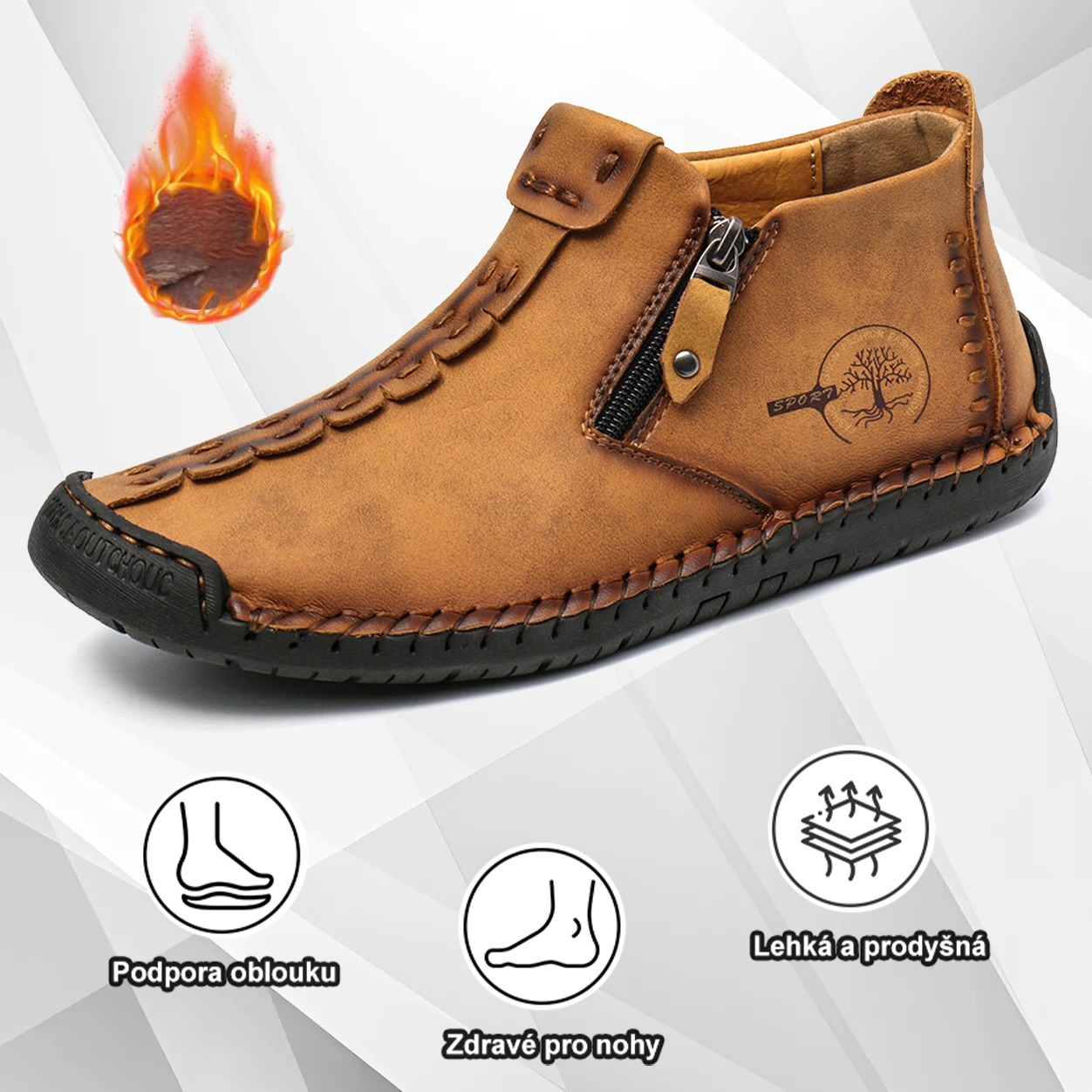(🔥Dnes sleva 50 % – vezměte si to!) Prémiová stylová ortopedická obuv 👞 – Ergonomický design pro úlevu od bolesti