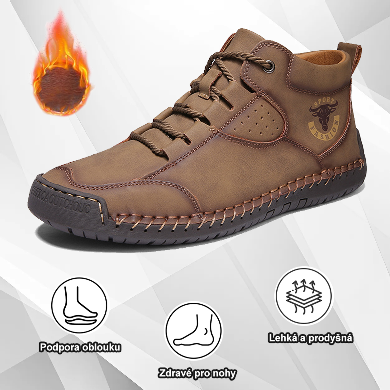 (🔥Dnes sleva 50 % – vezměte si to!) Prémiová stylová ortopedická obuv 👞 – Ergonomický design pro úlevu od bolesti