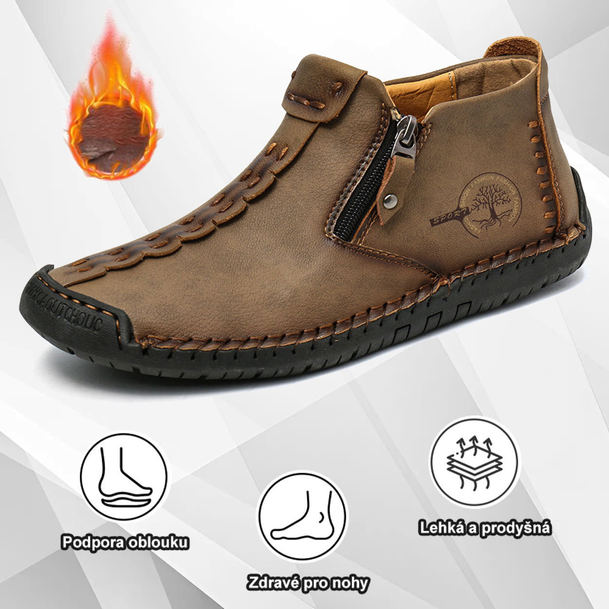 (🔥Dnes sleva 50 % – vezměte si to!) Prémiová stylová ortopedická obuv 👞 – Ergonomický design pro úlevu od bolesti