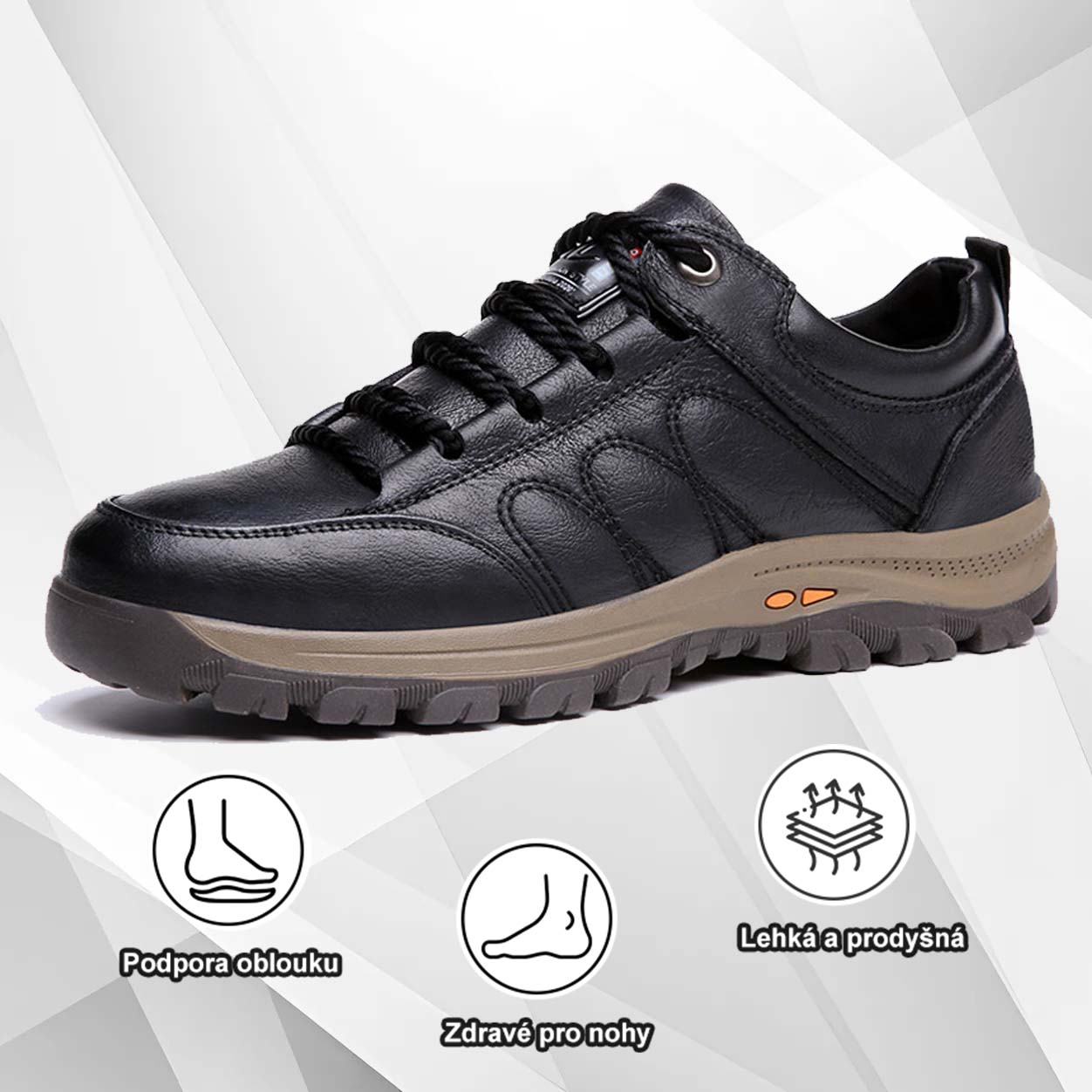 (🔥Dnes sleva 50 % – vezměte si to!) Prémiová stylová ortopedická obuv 👞 – Ergonomický design pro úlevu od bolesti