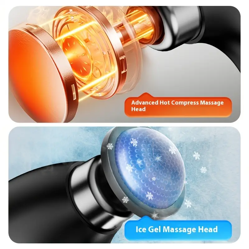 Πτυσσόμενο πιστόλι μασάζ με επαναφορτιζόμενη θύρα USB.