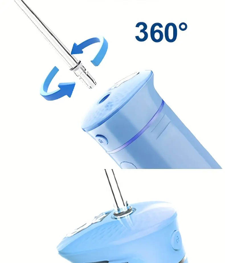 portable usb rechargeable water flosser cordless portable oral irrigator deep cleaning teeth 5   6 nozzles large capacity tank compact for travel use in   home   details 8