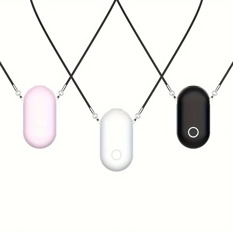 portable necklace rechargeable wearable negative in pink white usb powered silent operation for outdoor car ideal gift for men women mothers fathers friends for car details 8
