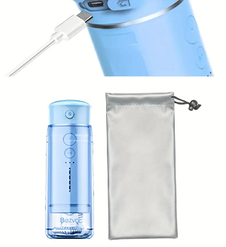 portable usb rechargeable water flosser cordless portable oral irrigator deep cleaning teeth 5   6 nozzles large capacity tank compact for travel use in   home   details 9