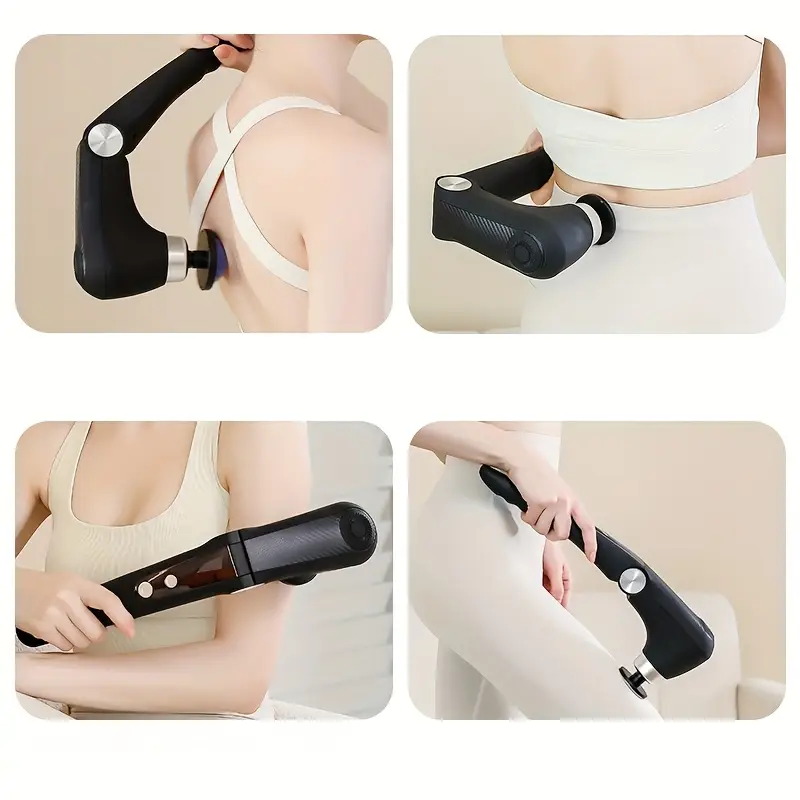 Πτυσσόμενο πιστόλι μασάζ με επαναφορτιζόμενη θύρα USB.