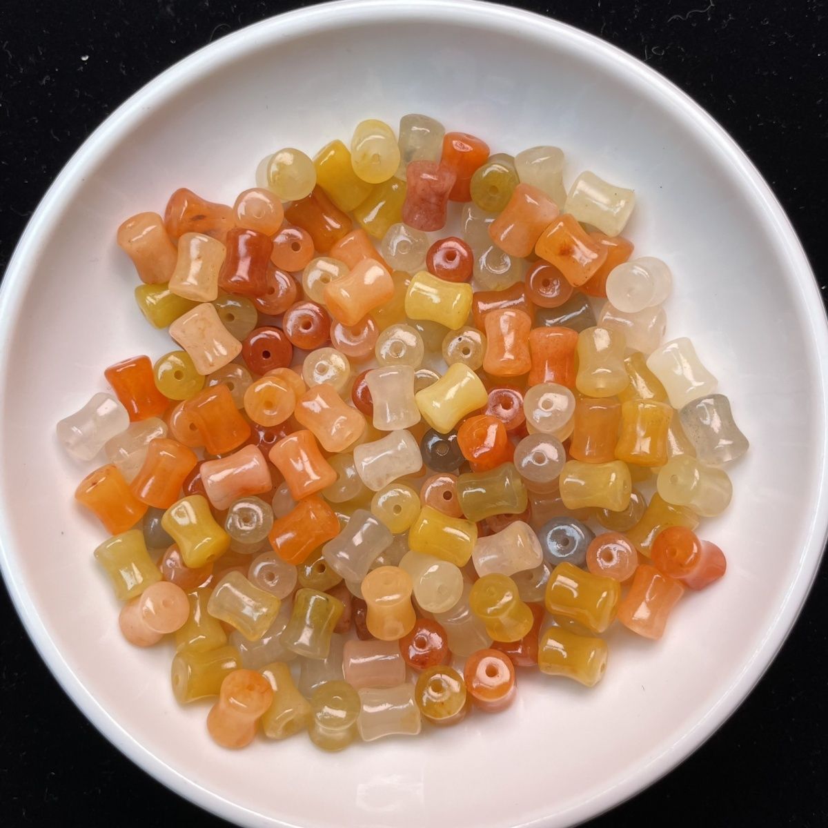 Golden Bamboo Quartzite Tube Beads 8×6mm, Natural Quartzite Barrel Spacer Beads for DIY Jewelry Making