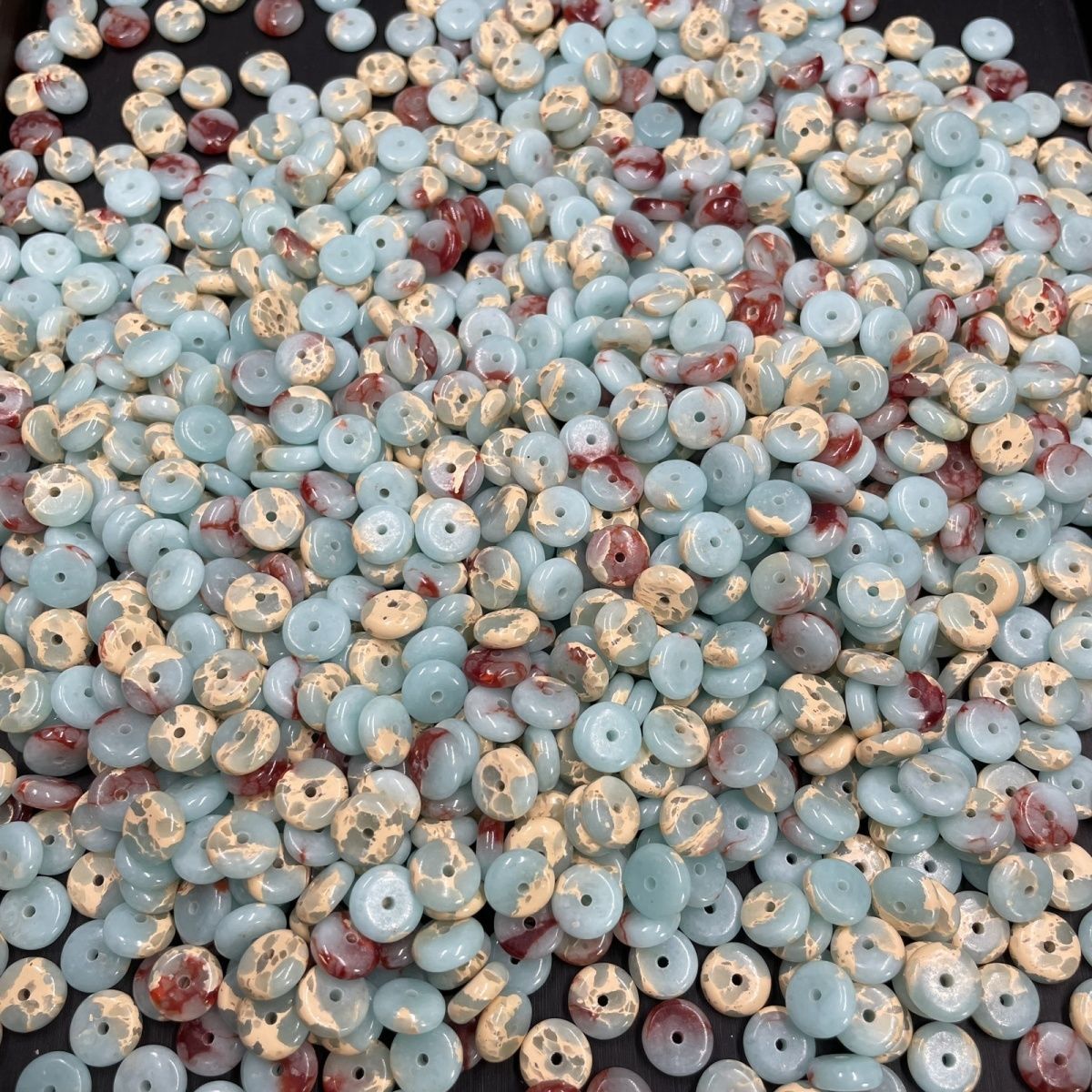 Shoushan Stone Spacer Beads 8.5×3mm, Optimized Natural Stone Donut Spacer Beads for DIY Jewelry Making