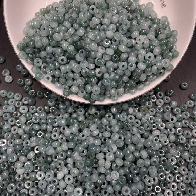 Natural Ice Jadeite Blue Water Abacus Spacer Beads 5.5mm Large Hole, Jade Spacer Beads for DIY Bracelets Necklaces