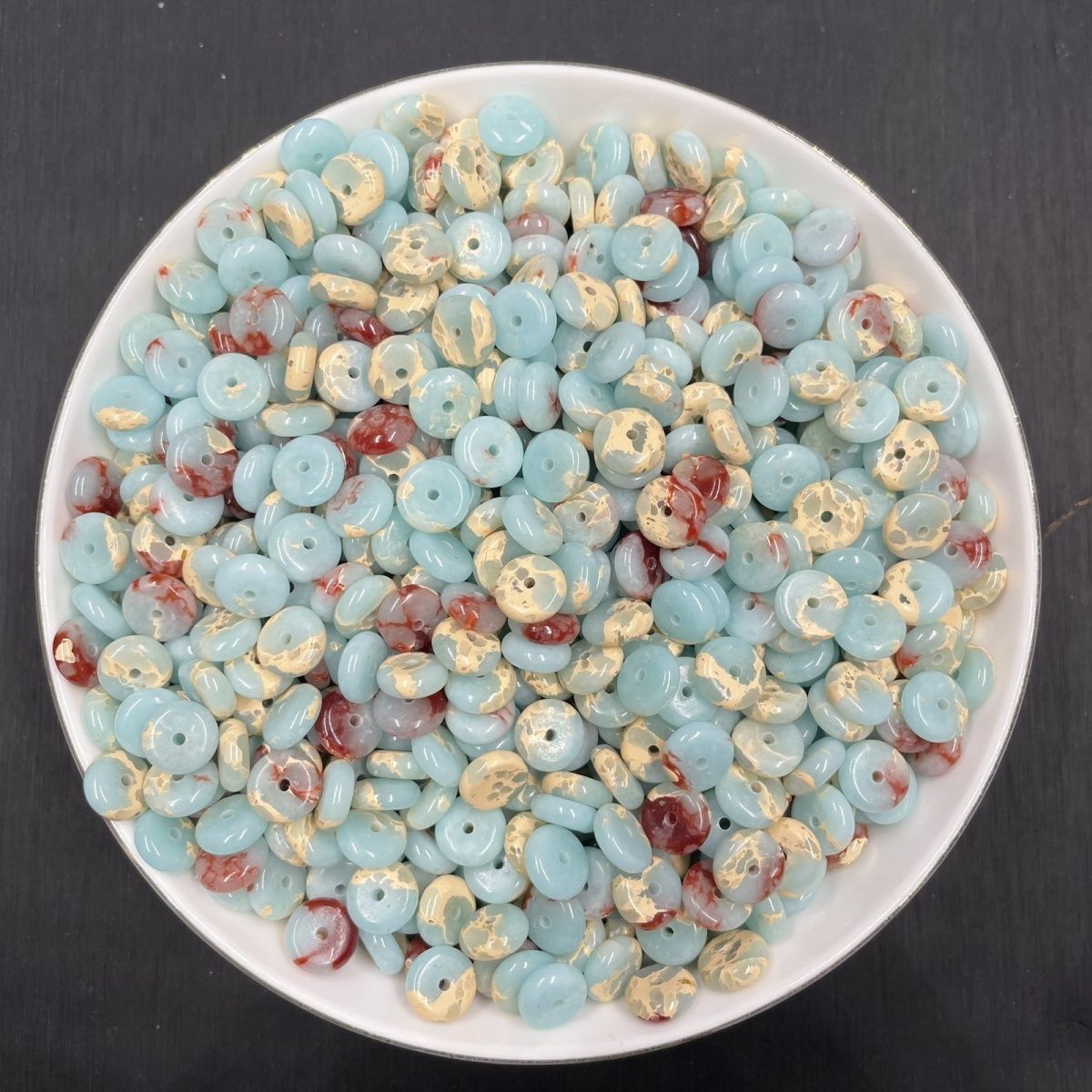 Shoushan Stone Spacer Beads 8.5×3mm, Optimized Natural Stone Donut Spacer Beads for DIY Jewelry Making