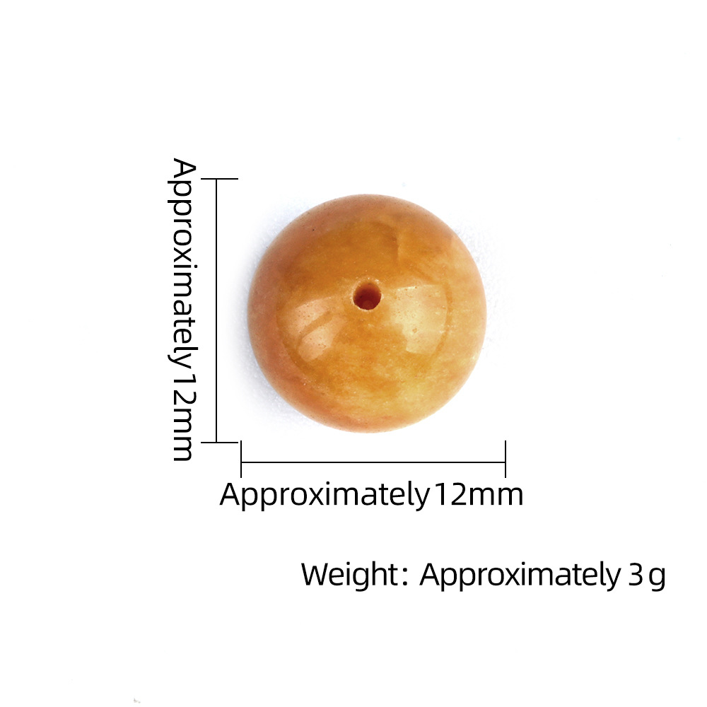 Natural Stone Half Drilled Round Beads, 12mm Crystal Agate Semi Hole Loose Beads for DIY Earrings Stud Jewelry Making and Inlay Accessories