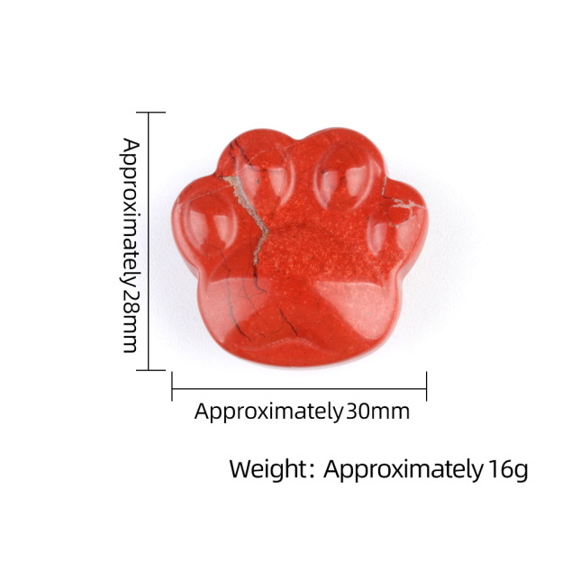 Natural Crystal Paw Figurine, Carved Cat Paw Bear Paw Stone Mini Desk Decor Gift, Polished Animal Palm Ornament and Cute Display Collectible