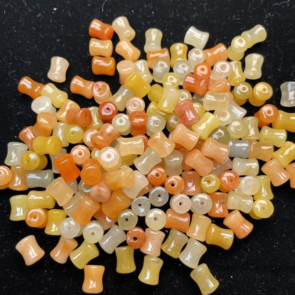 Golden Bamboo Quartzite Tube Beads 8×6mm, Natural Quartzite Barrel Spacer Beads for DIY Jewelry Making