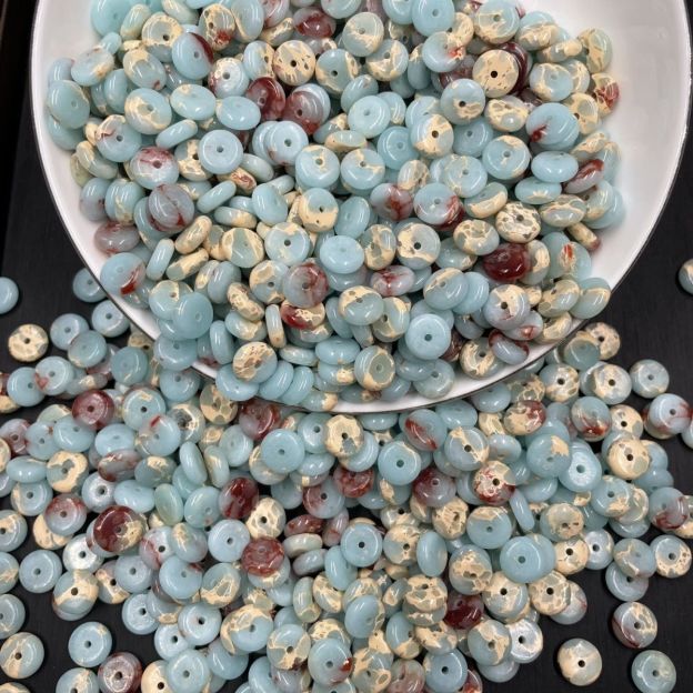 Shoushan Stone Spacer Beads 8.5×3mm, Optimized Natural Stone Donut Spacer Beads for DIY Jewelry Making