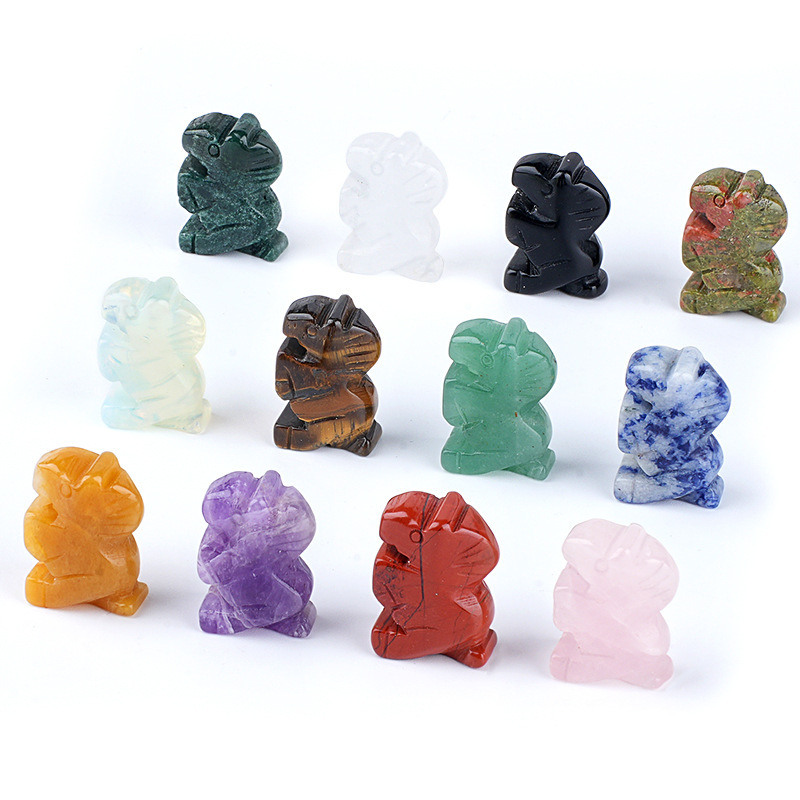 Natural Stone Horse Figurine Mini Animal Carving Decorative Table Ornament Small Horse Sculpture Home Desk Decor