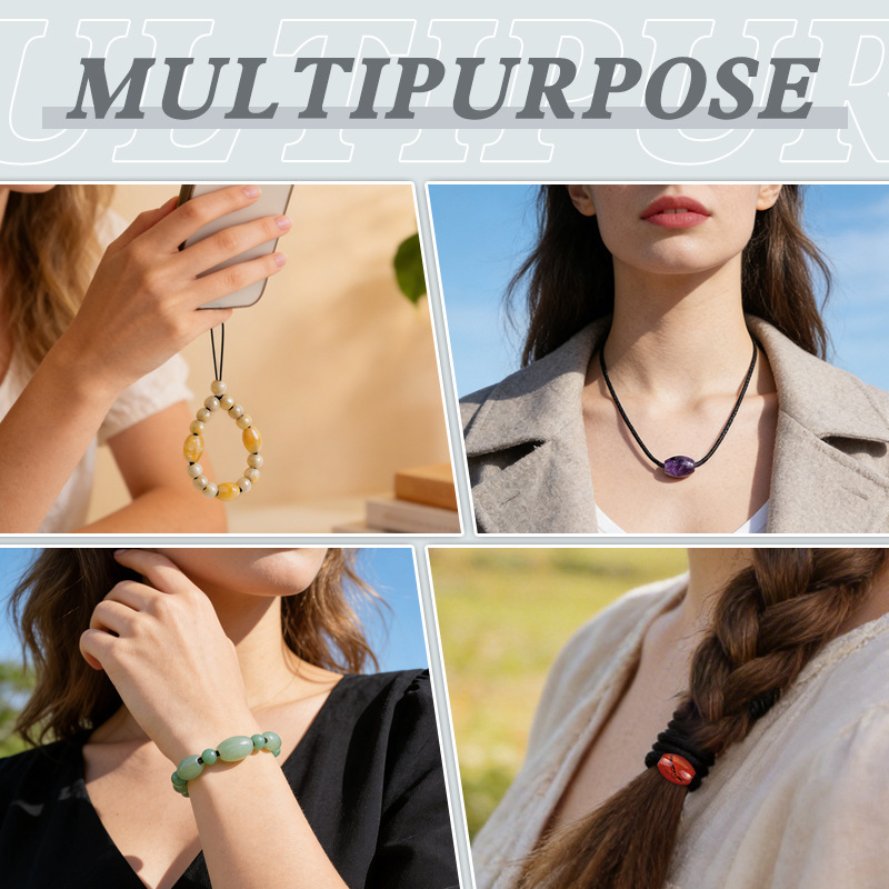 Natural Stone Barrel Bead Large Hole Spacer Beads DIY Bracelet Necklace Craft Loose Beads Handmade Accessory Supply