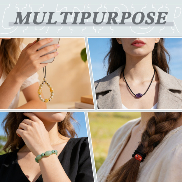 Natural Stone Barrel Bead Large Hole Spacer Beads DIY Bracelet Necklace Craft Loose Beads Handmade Accessory Supply