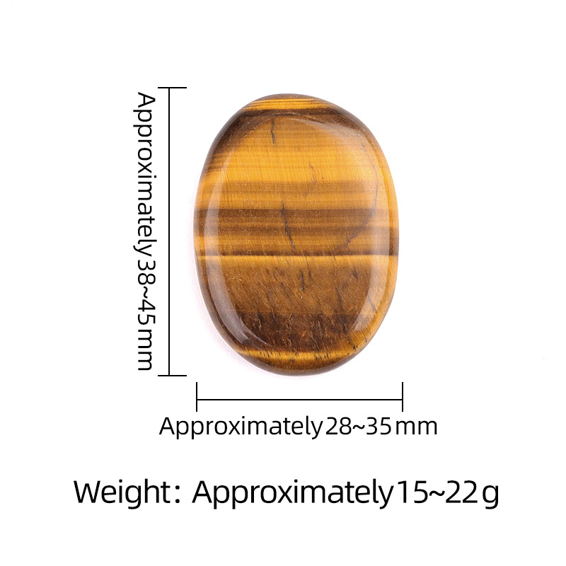 Natural Stone Oval Worry Thumb Stone Palm Relaxation Massage Pocket Stone Smooth Polished Oval Comfort Stone