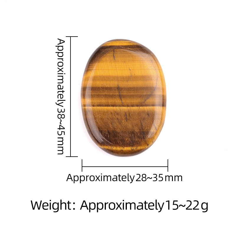 Natural Stone Oval Worry Thumb Stone Palm Relaxation Massage Pocket Stone Smooth Polished Oval Comfort Stone