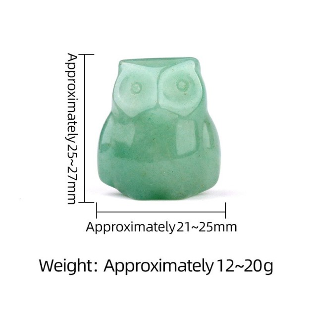 Natural Stone Owl Mini Figurine Hand Carved Animal Desk Decor Small Owl Statue Home Display Collectible Ornament Gift