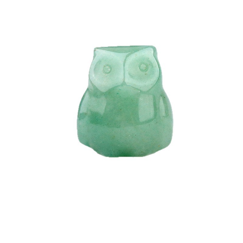 Natural Stone Owl Mini Figurine Hand Carved Animal Desk Decor Small Owl Statue Home Display Collectible Ornament Gift