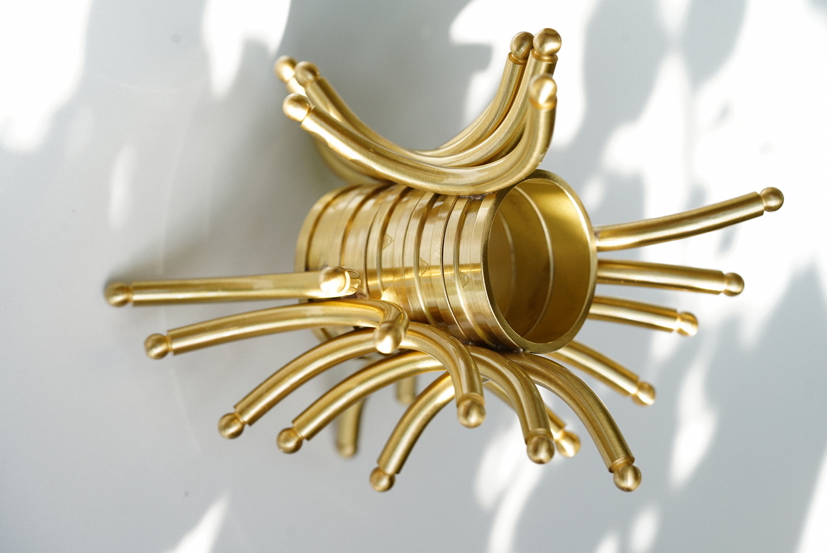 Solid Brass Crystal Sphere Stand, Reversible Display Base for Stone Balls, Tabletop Decor Holder for DIY & Wholesale