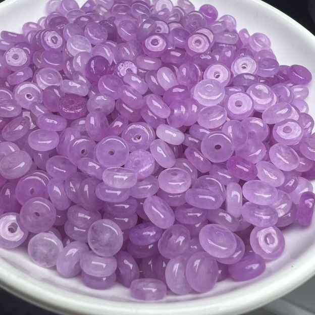 Icy Lavender Purple Basan Quartzite Jade Abacus Beads 6x2mm, Natural Light Purple Disc Beads for Bracelet Necklace DIY Jewelry Making