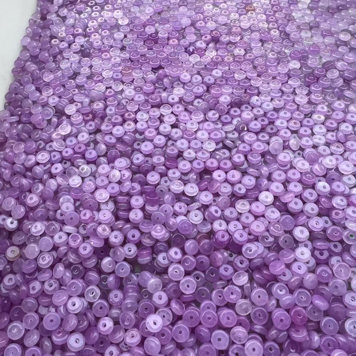 Icy Lavender Purple Basan Quartzite Jade Abacus Beads 6x2mm, Natural Light Purple Disc Beads for Bracelet Necklace DIY Jewelry Making