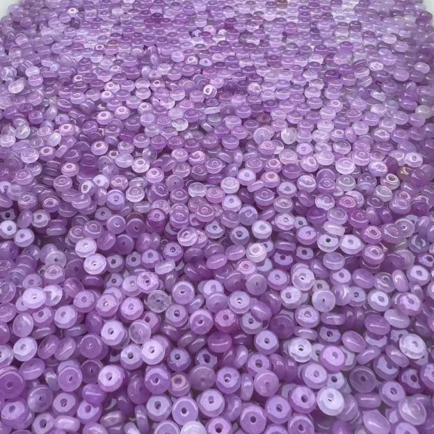 Icy Lavender Purple Basan Quartzite Jade Abacus Beads 6x2mm, Natural Light Purple Disc Beads for Bracelet Necklace DIY Jewelry Making