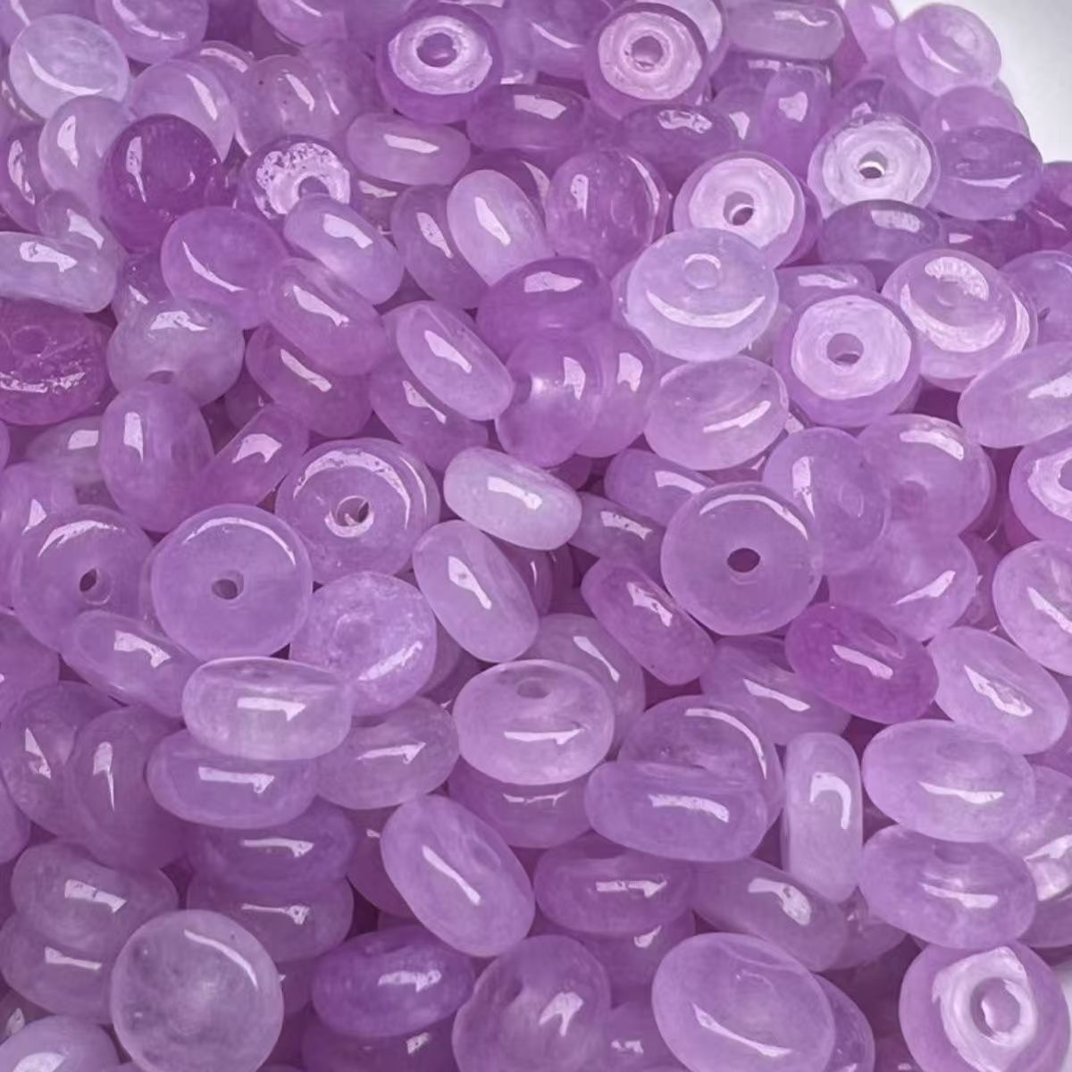 Icy Lavender Purple Basan Quartzite Jade Abacus Beads 6x2mm, Natural Light Purple Disc Beads for Bracelet Necklace DIY Jewelry Making