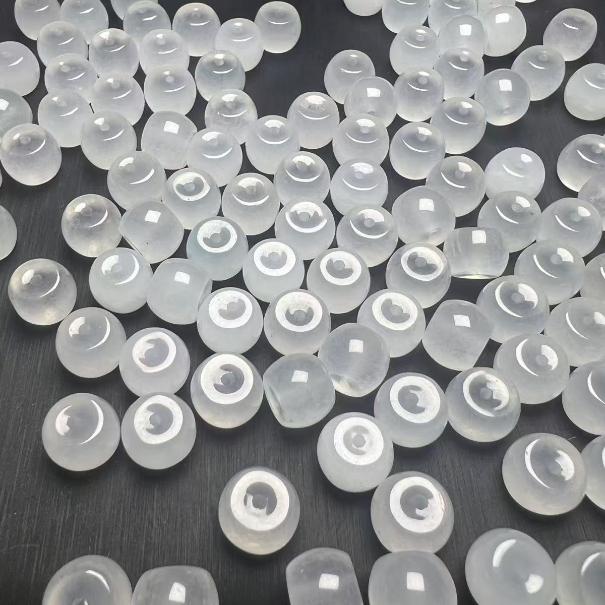 Icy White Moonlight Basan Quartzite Jade Barrel Beads 7x8mm, Natural Clear White Spacer Beads for Bracelet Mala DIY Jewelry Making