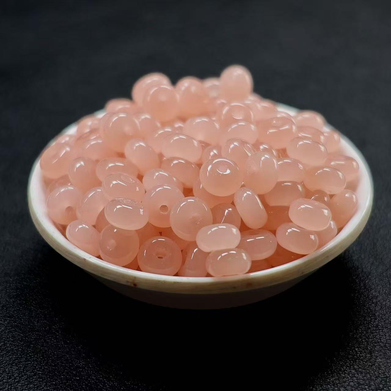 Pink Abacus Chalcedony Beads 8x5mm Rondelle Spacer Loose Beads