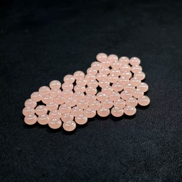 Pink Abacus Loose Beads 8x5mm DIY Jewelry Spacer Beads Chalcedony Gemstone Rondelle Beads for Bracelet Necklace Making 20PCS