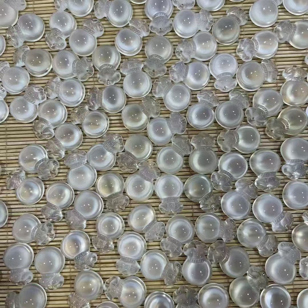 Natural High Ice White Jade Fortune Bag Pendant, Chalcedony Lucky Pouch Charm Necklace, Translucent Gemstone Blessing Amulet Jewelry Accessory