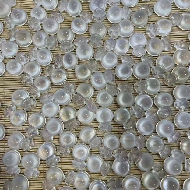 Natural High Ice White Jade Fortune Bag Pendant, Chalcedony Lucky Pouch Charm Necklace, Translucent Gemstone Blessing Amulet Jewelry Accessory