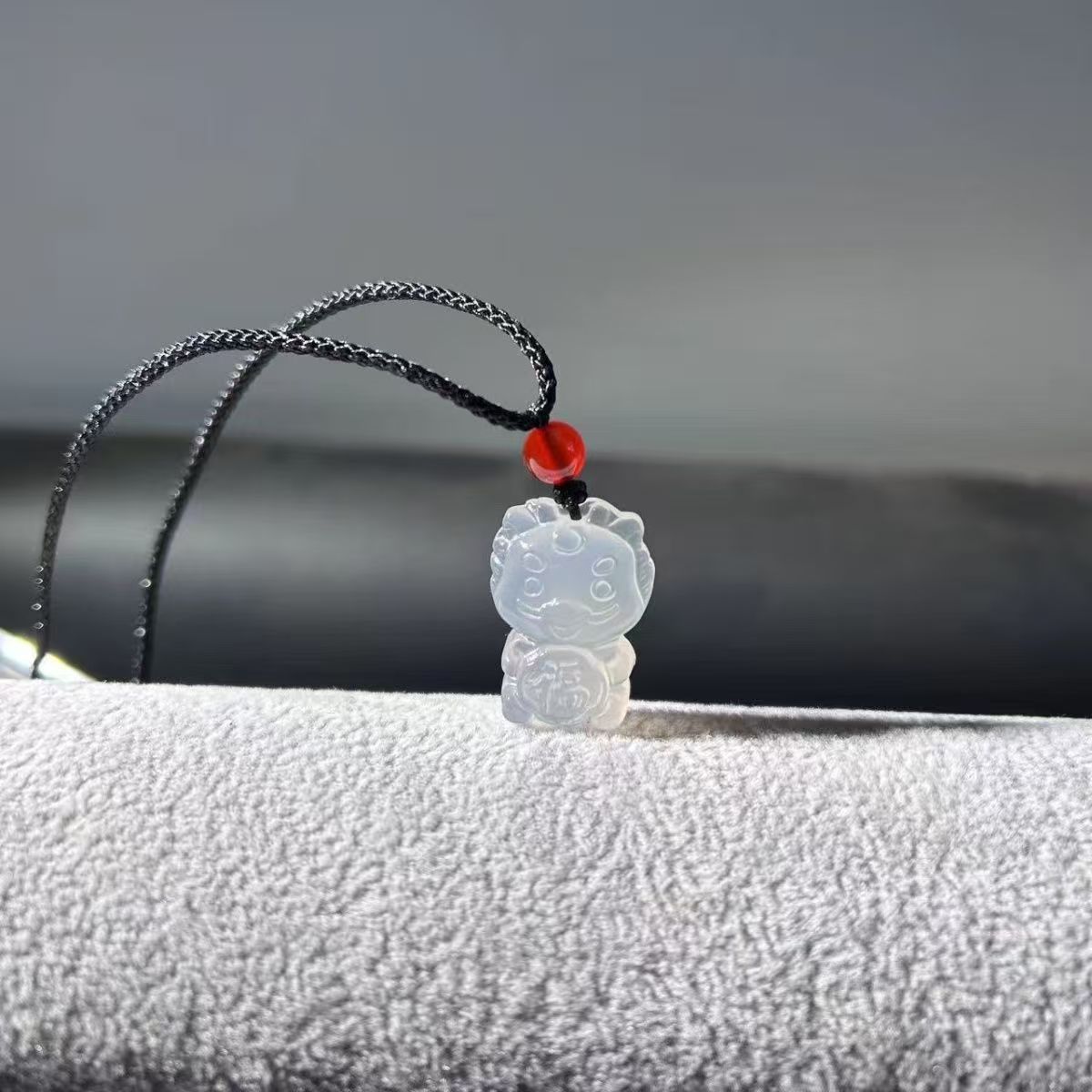 Natural Chalcedony Dragon Pendant Mini Carved Gemstone Charm 3D Zodiac Dragon Amulet Necklace Handcrafted Cord Charm 20260215 - 10