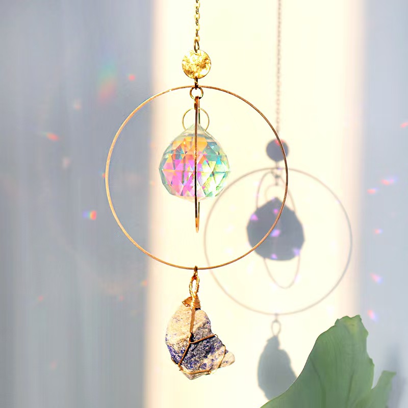Crystal Prism Suncatcher Orb Rainbow Light Maker Hanging Window Decor