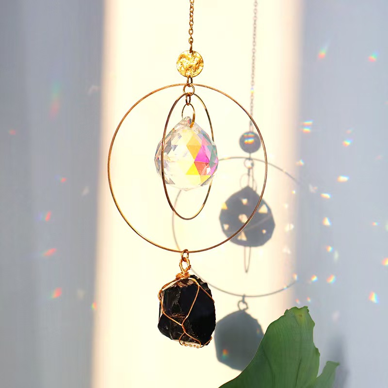 Crystal Prism Suncatcher Orb Rainbow Light Maker Hanging Window Decor