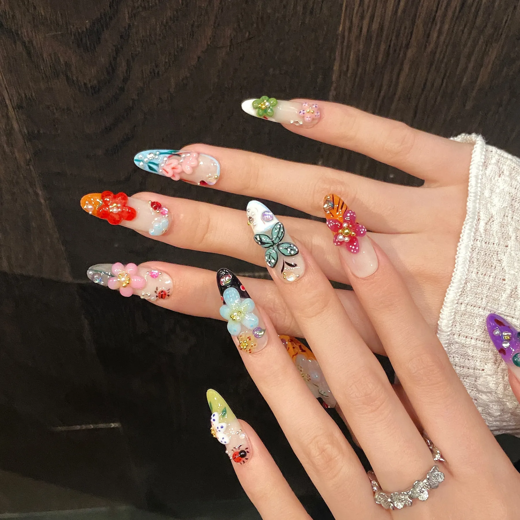 Summer Isle Fairy ✨ Handcrafted Enchanted Ten Pieces of Press-On Nails YH666 